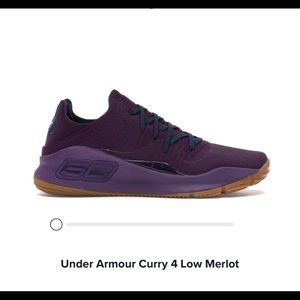 Under Armour Curry 4 Low Merlot Shoes